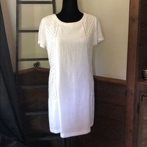 White linen dress